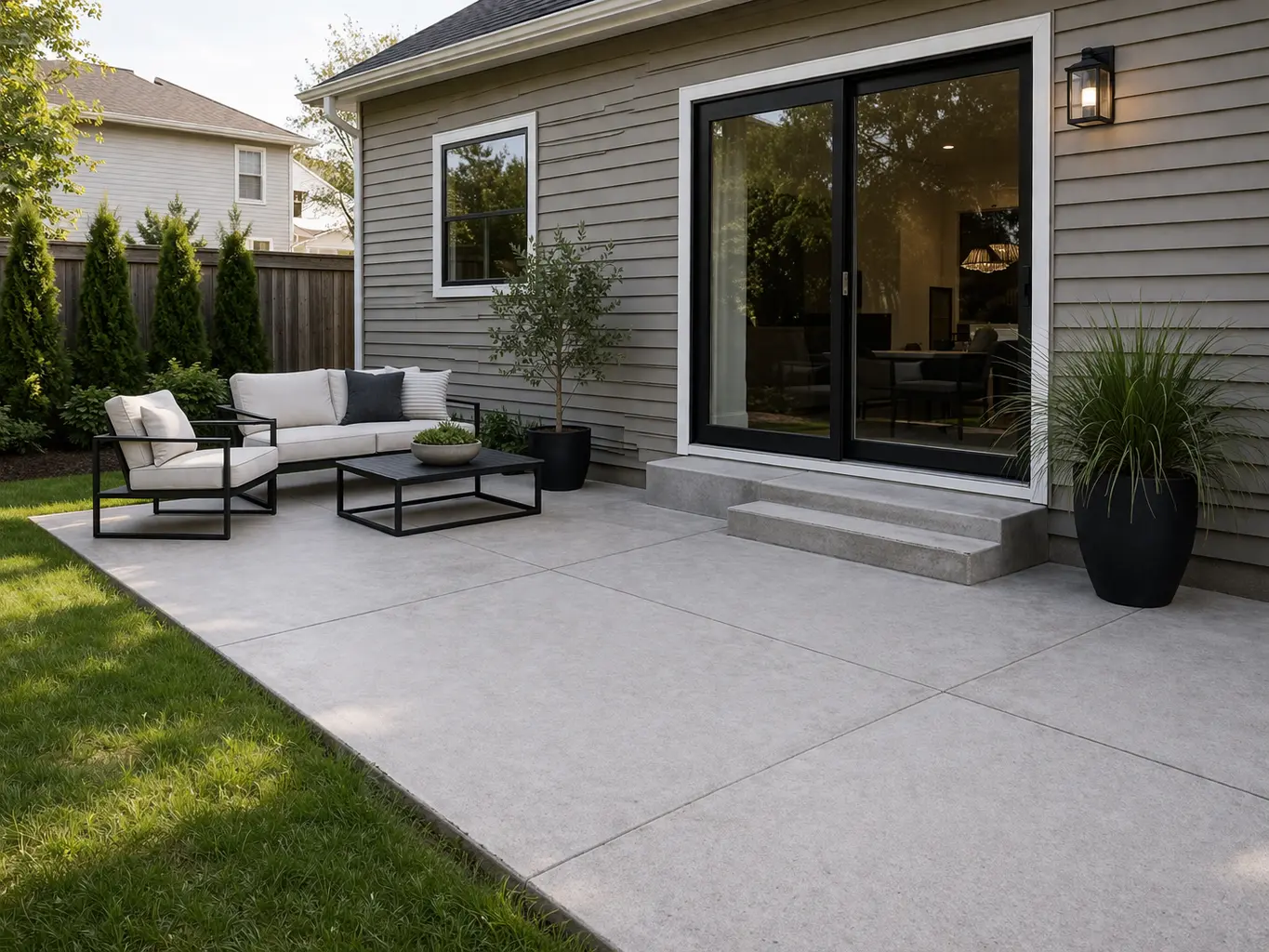 Concrete patio and driveway — John's Property